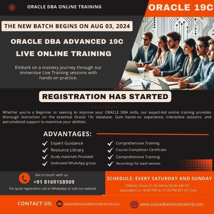 Oracle DBA August Batch 2024