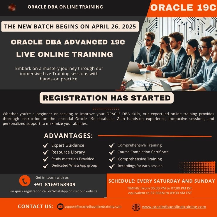 Oracle DBA Training April 2025