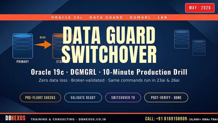 Oracle 19c Data Guard Switchover Using DGMGRL — Step-by-Step Lab in 10 ...